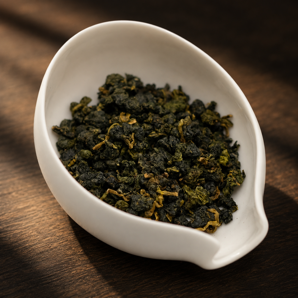 Dong Ding Oolong in warm window light - Tea Chapter Singapore