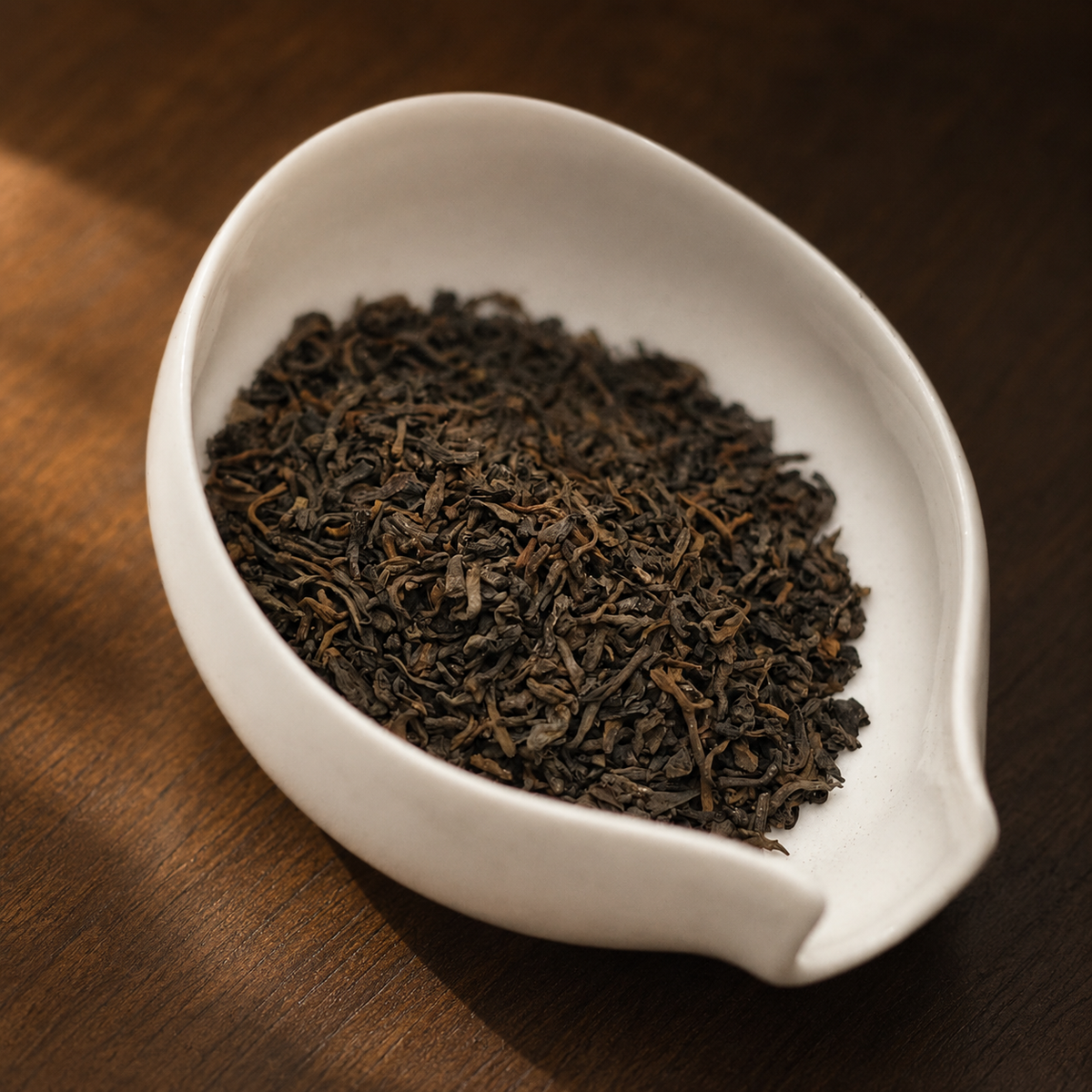 Imperial Pu'er in warm window light - Tea Chapter Singapore
